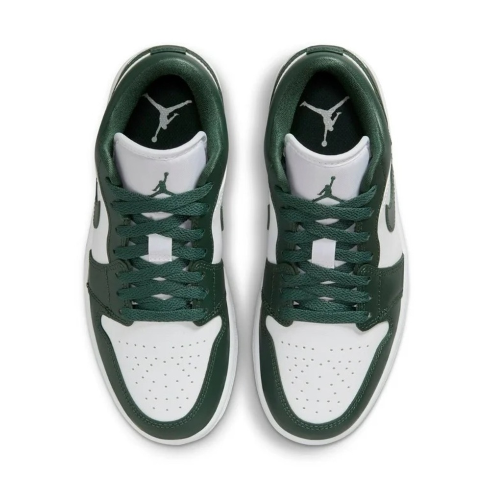 Jordan Forest Green and White Sneakers